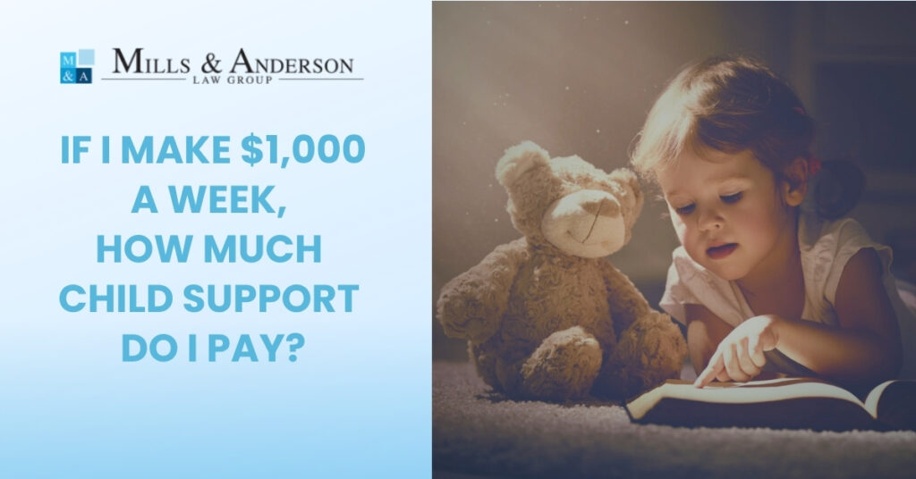 if i make $1,000 a week how much child support do i pay