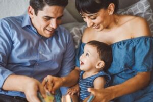 Guardians with their child in North Las Vegas.