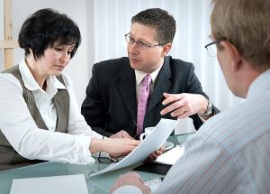 A couple sorting out divorce plans with the help of a Las Vegas divorce lawyers 